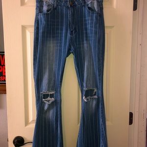 Pin Striped Bell Bottoms